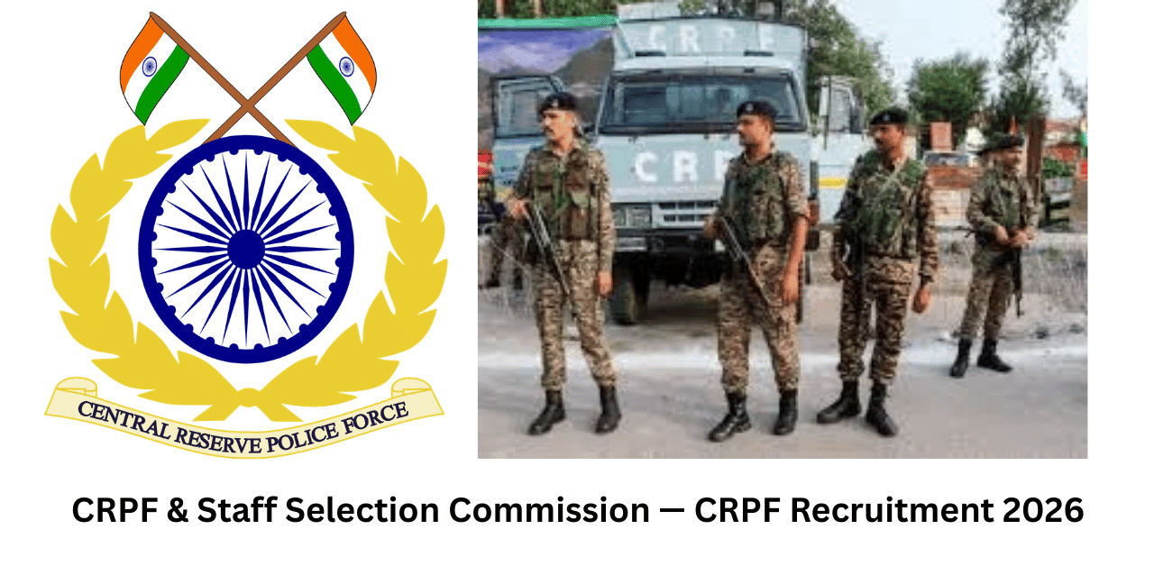 Read more about the article CRPF and Staff Selection Commission: CRPF Recruitment 2026